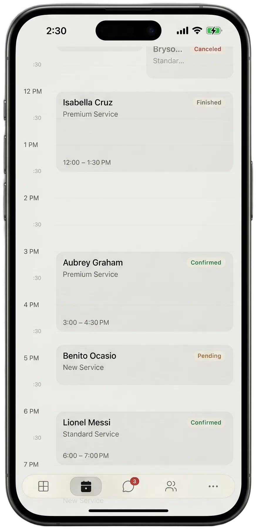 Marlo day calendar screen
