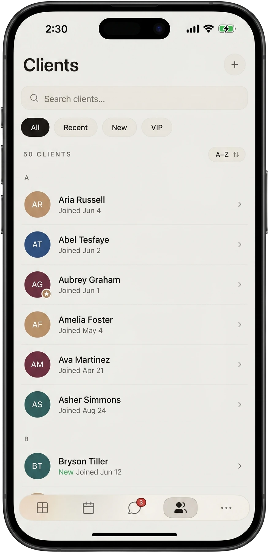 Marlo clients screen